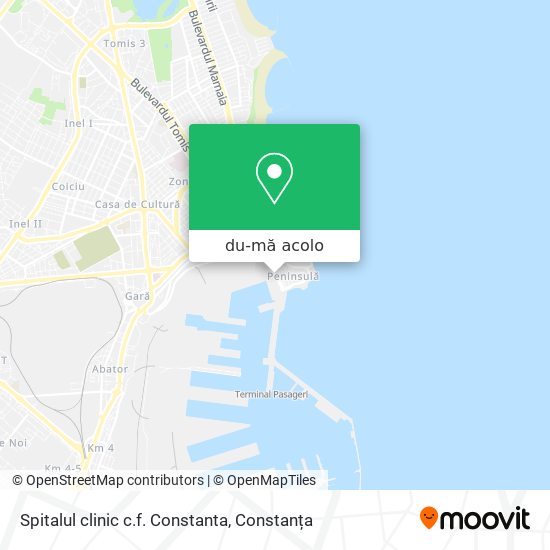 Hartă Spitalul clinic c.f. Constanta