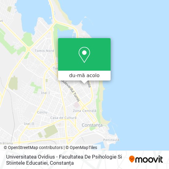Hartă Universitatea Ovidius - Facultatea De Psihologie Si Stiintele  Educatiei