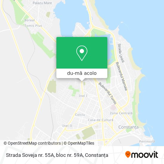 Hartă Strada Soveja nr. 55A, bloc nr. 59A