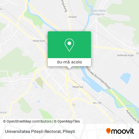 Hartă Universitatea Pitești Rectorat