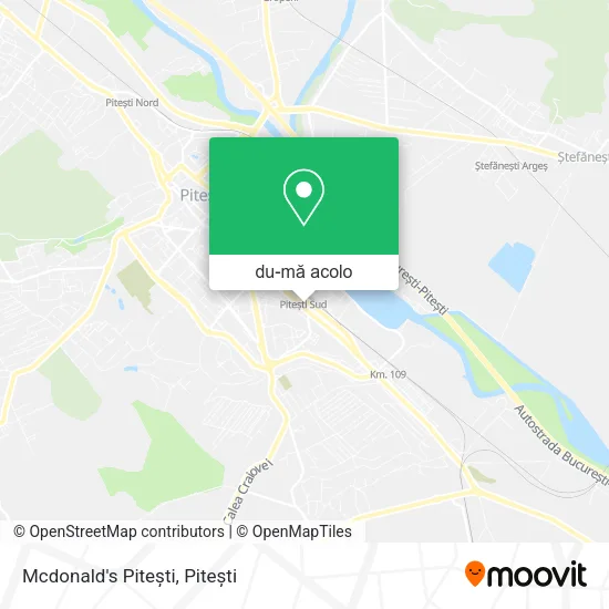 Hartă Mcdonald's Pitești