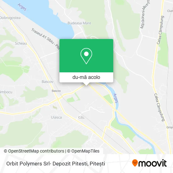 Hartă Orbit Polymers Srl- Depozit Pitesti