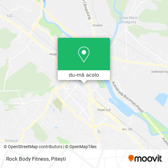 Hartă Rock Body Fitness