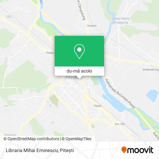 Hartă Libraria  Mihai Eminescu