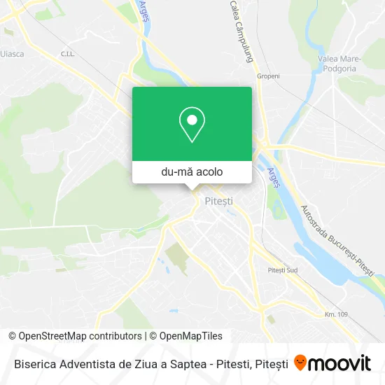 Hartă Biserica Adventista de Ziua a Saptea - Pitesti