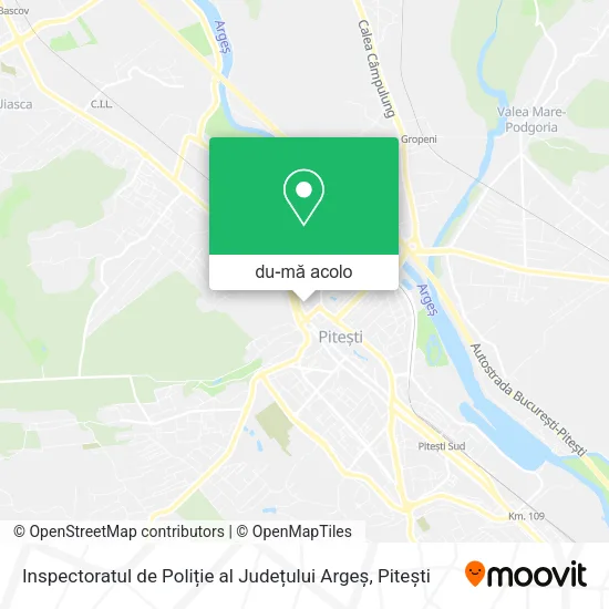 Hartă Inspectoratul de Poliție al Județului Argeș