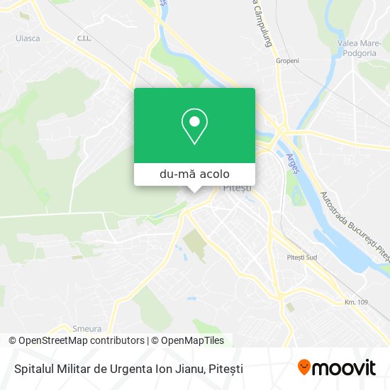 Hartă Spitalul Militar de Urgenta  Ion Jianu