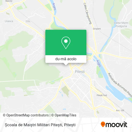 Hartă Şcoala de Maiştri Militari Piteşti