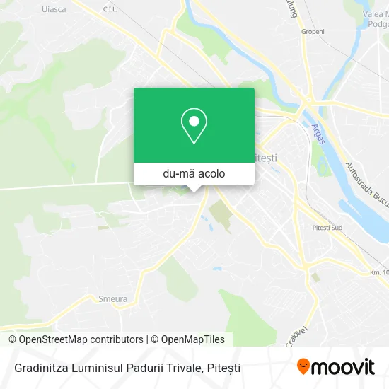 Hartă Gradinitza Luminisul Padurii Trivale