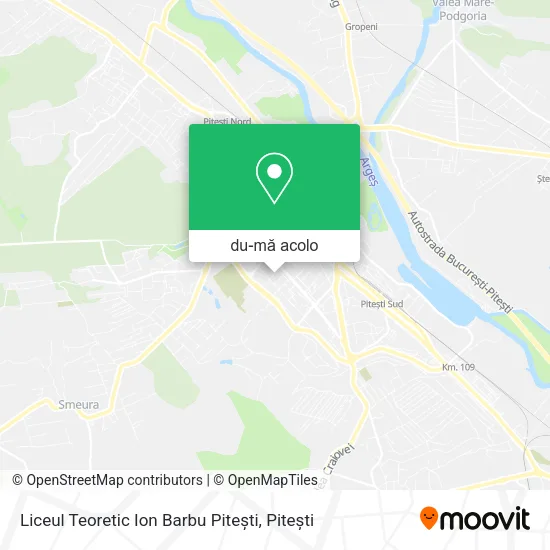 Hartă Liceul Teoretic Ion Barbu Pitești