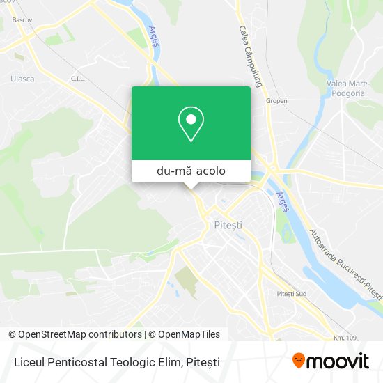 Hartă Liceul Penticostal Teologic Elim
