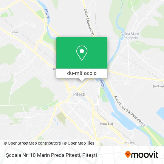 Hartă Școala Nr. 10 Marin Preda Pitești