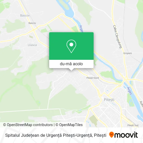 Hartă Spitalul Județean de Urgență Pitești-Urgență