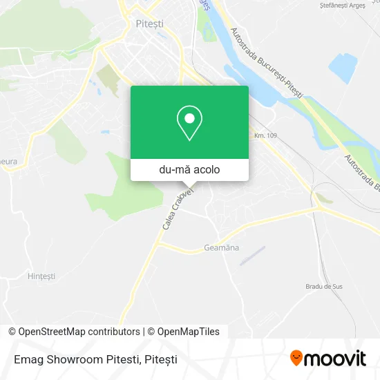 Hartă Emag Showroom Pitesti