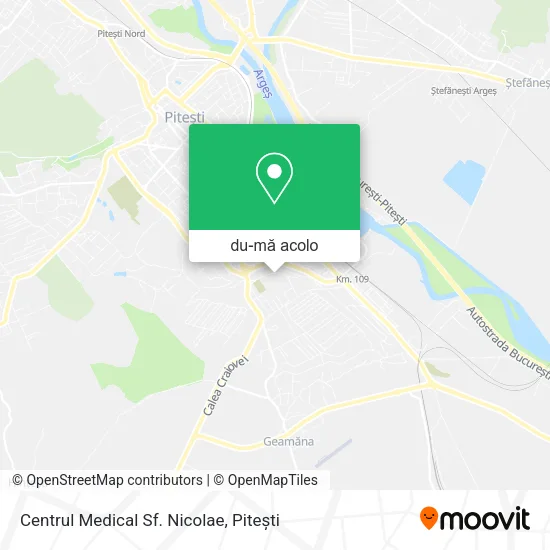 Hartă Centrul Medical Sf. Nicolae