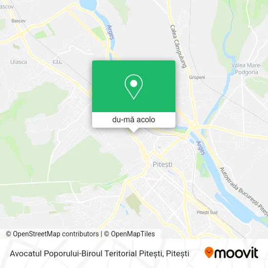 Hartă Avocatul Poporului-Biroul Teritorial Pitești