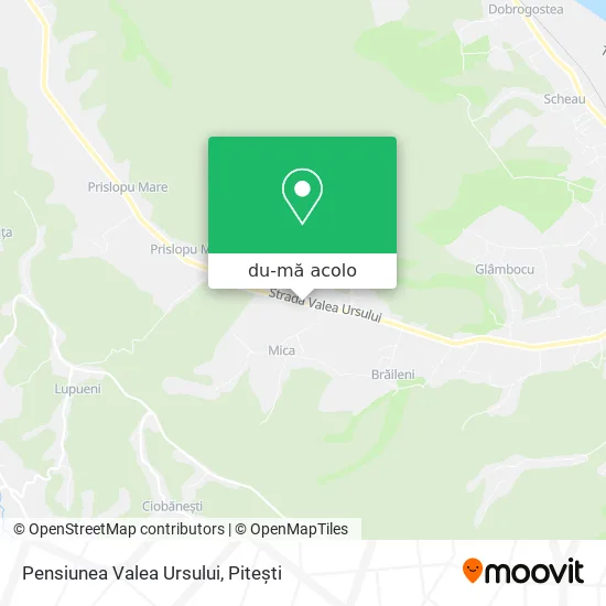 Hartă Pensiunea Valea Ursului
