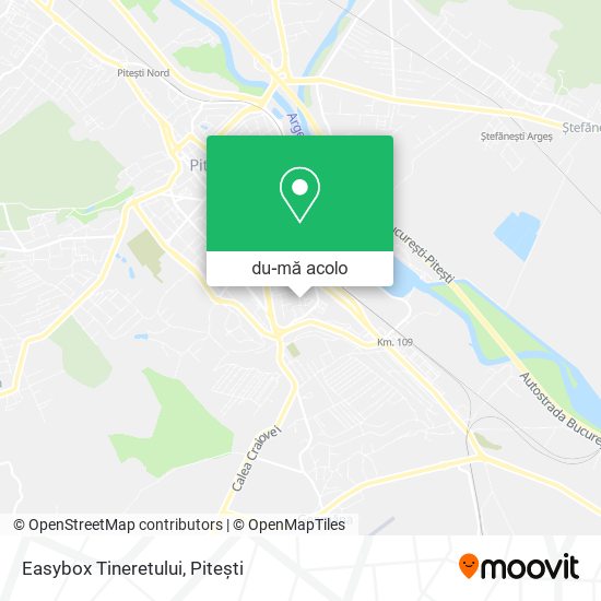 Hartă Easybox Tineretului
