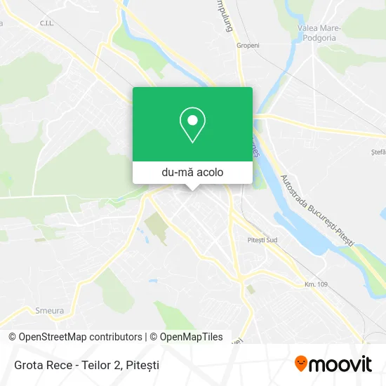 Hartă Grota Rece - Teilor 2