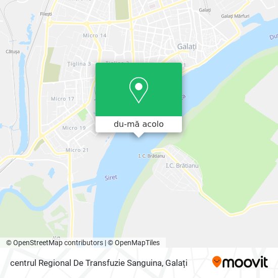 Hartă centrul Regional De Transfuzie Sanguina
