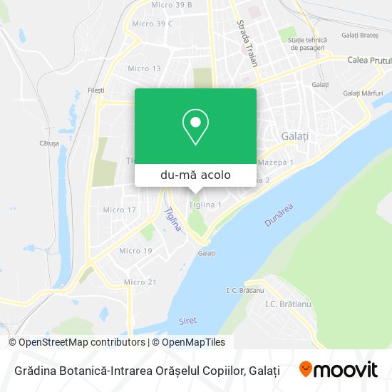 Hartă Grădina Botanică-Intrarea Orășelul Copiilor