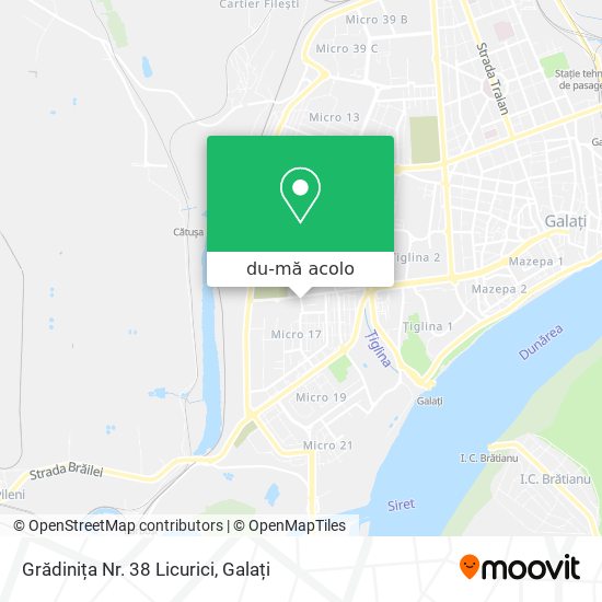 Hartă Grădinița Nr. 38 Licurici