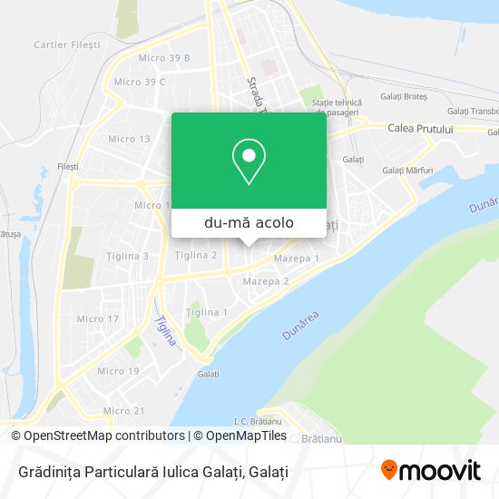 Hartă Grădinița Particulară Iulica Galați