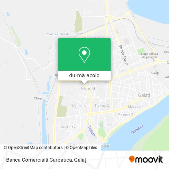 Hartă Banca Comercială Carpatica
