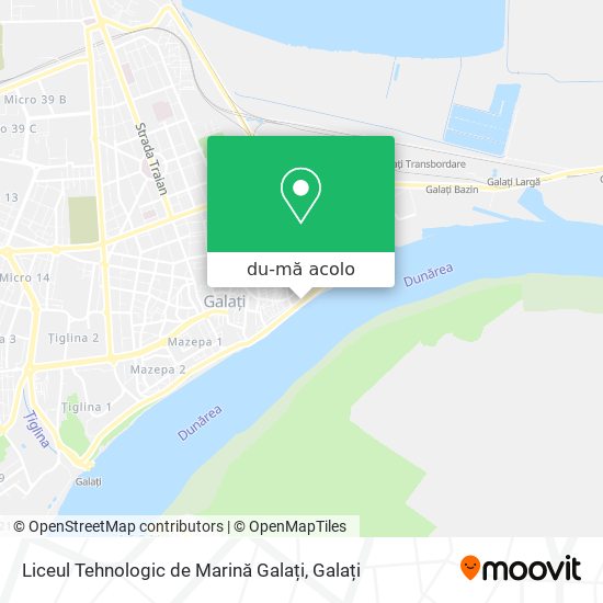 Hartă Liceul Tehnologic de Marină Galați