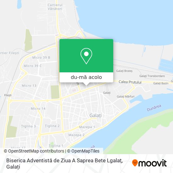 Hartă Biserica Adventistă de Ziua A Saprea Bete Lgalaţ