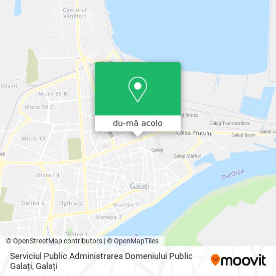 Hartă Serviciul Public Administrarea Domeniului Public Galați