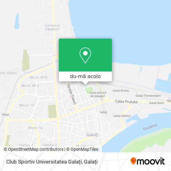 Hartă Club Sportiv Universitatea Galați