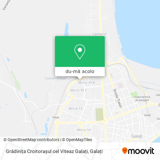Hartă Grădinița Croitorașul cel Viteaz Galați