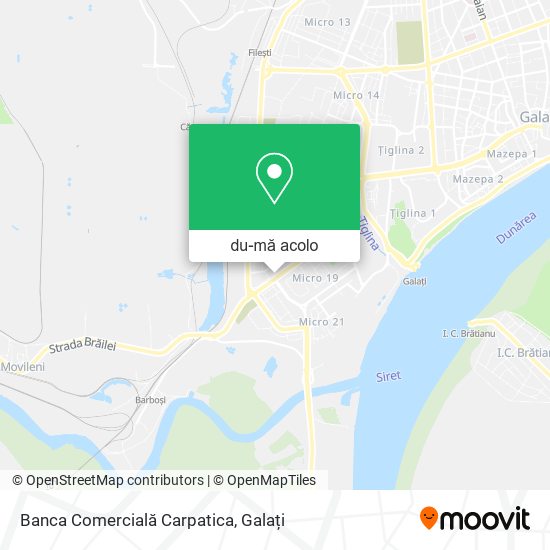 Hartă Banca Comercială Carpatica