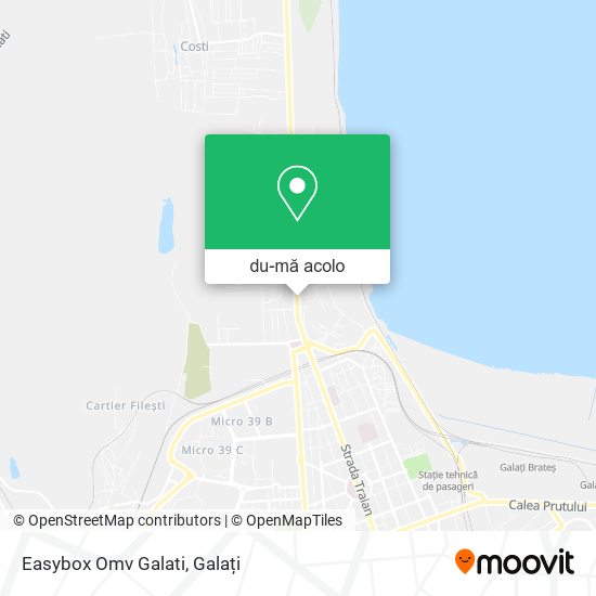 Hartă Easybox Omv Galati