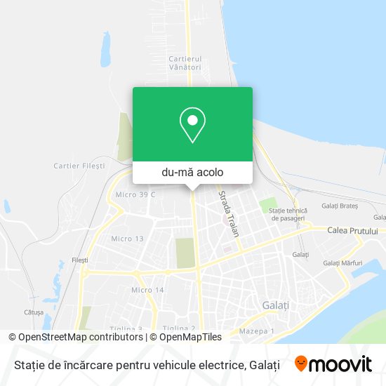 Hartă Stație de încărcare pentru vehicule electrice
