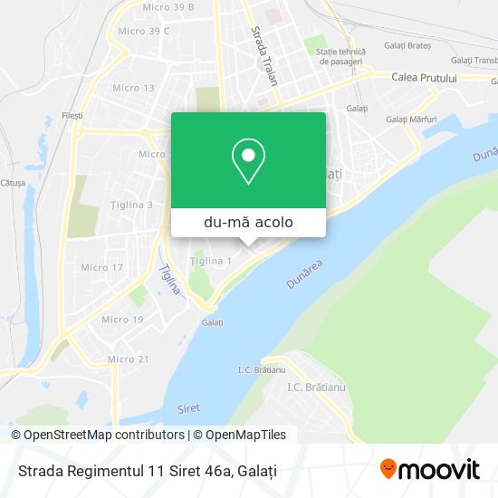 Hartă Strada Regimentul 11 Siret 46a