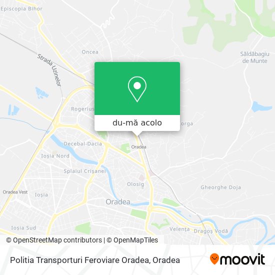 Hartă Politia Transporturi Feroviare Oradea