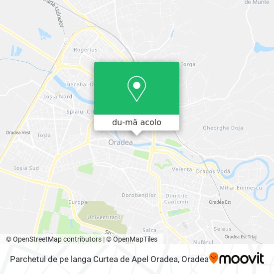 Hartă Parchetul de pe langa Curtea de Apel Oradea