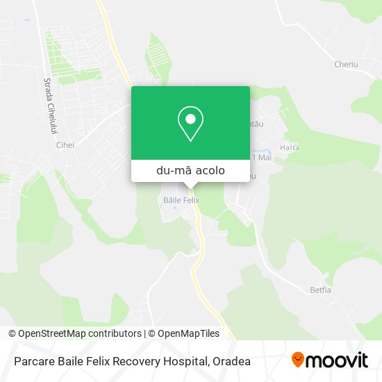 Hartă Parcare Baile Felix Recovery Hospital