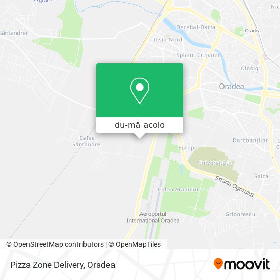 Hartă Pizza Zone Delivery