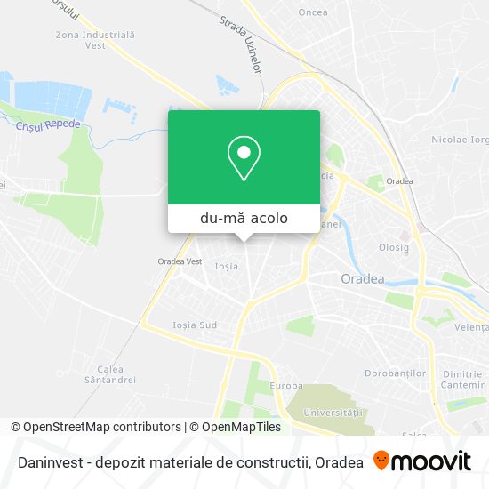 Hartă Daninvest - depozit materiale de constructii