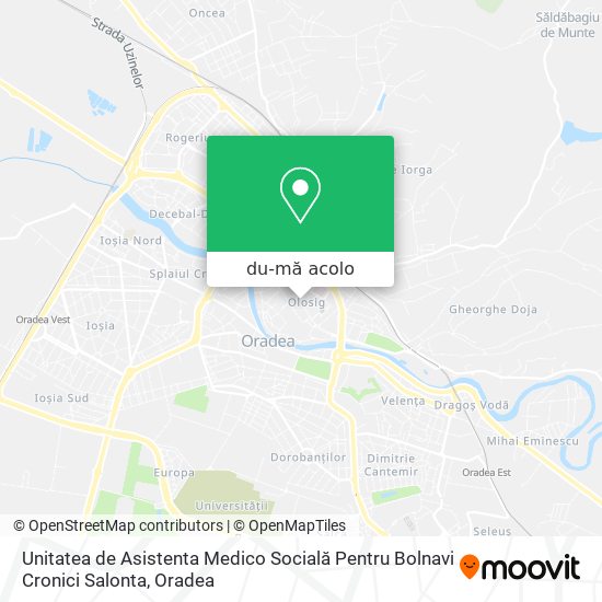 Hartă Unitatea de Asistenta Medico Socială Pentru Bolnavi Cronici Salonta