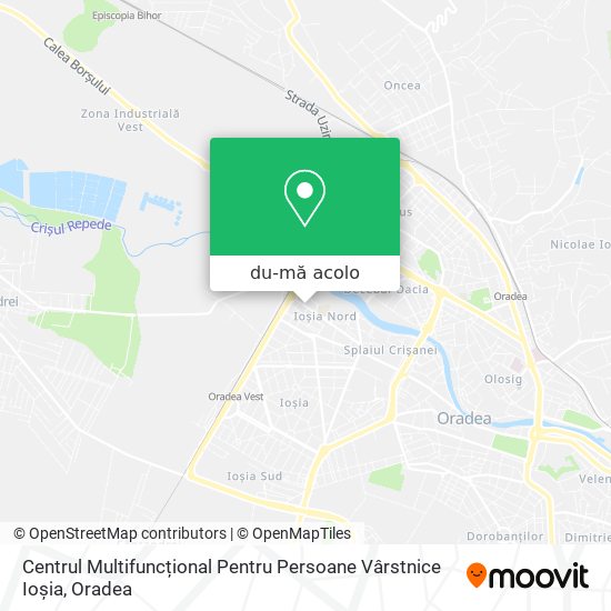 Hartă Centrul Multifuncțional Pentru Persoane Vârstnice Ioșia