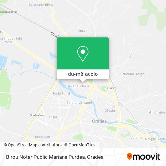 Hartă Birou Notar Public Mariana Purdea
