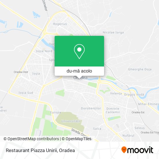 Hartă Restaurant Piazza Unirii