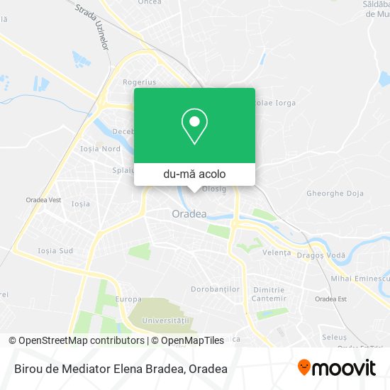 Hartă Birou de Mediator Elena Bradea