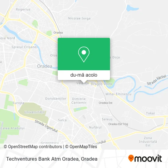 Hartă Techventures Bank Atm Oradea