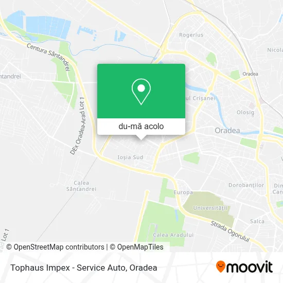 Hartă Tophaus Impex - Service Auto