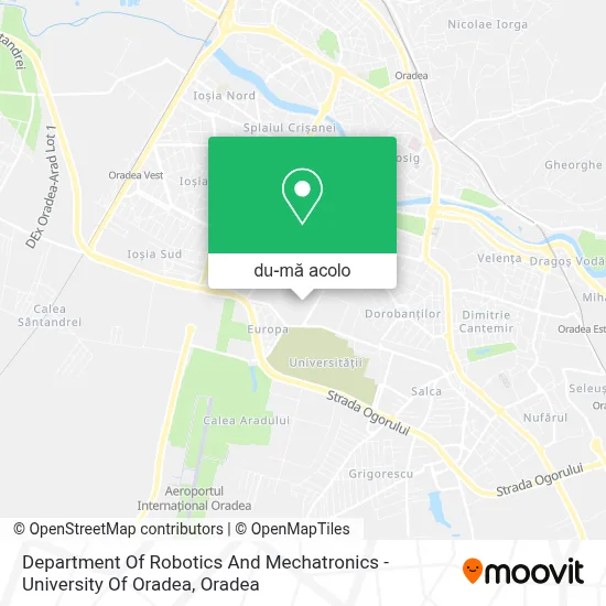 Hartă Department Of Robotics And Mechatronics - University Of Oradea